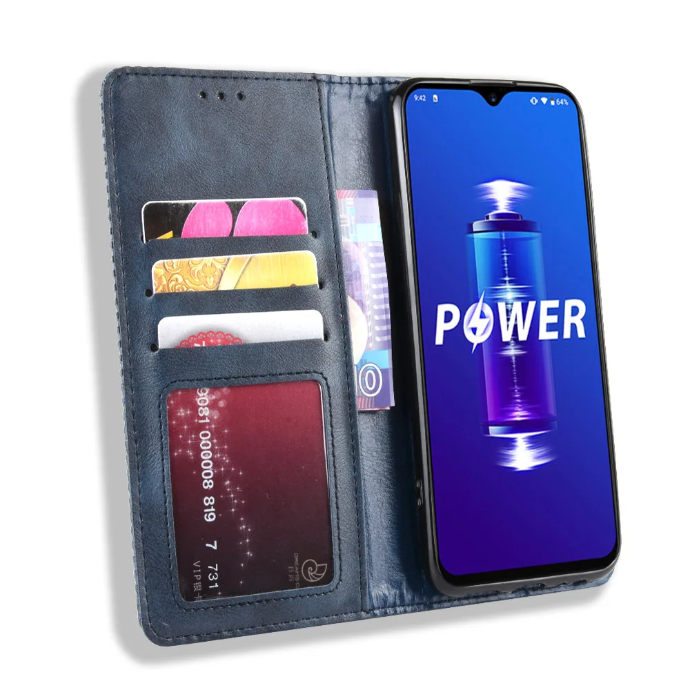 Роскошный ретро тонкий кожаный флип-чехол для UMIDIGI power Чехол-подставка Магнитный чехол-книжка для UMIDIGI power чехлы для телефонов