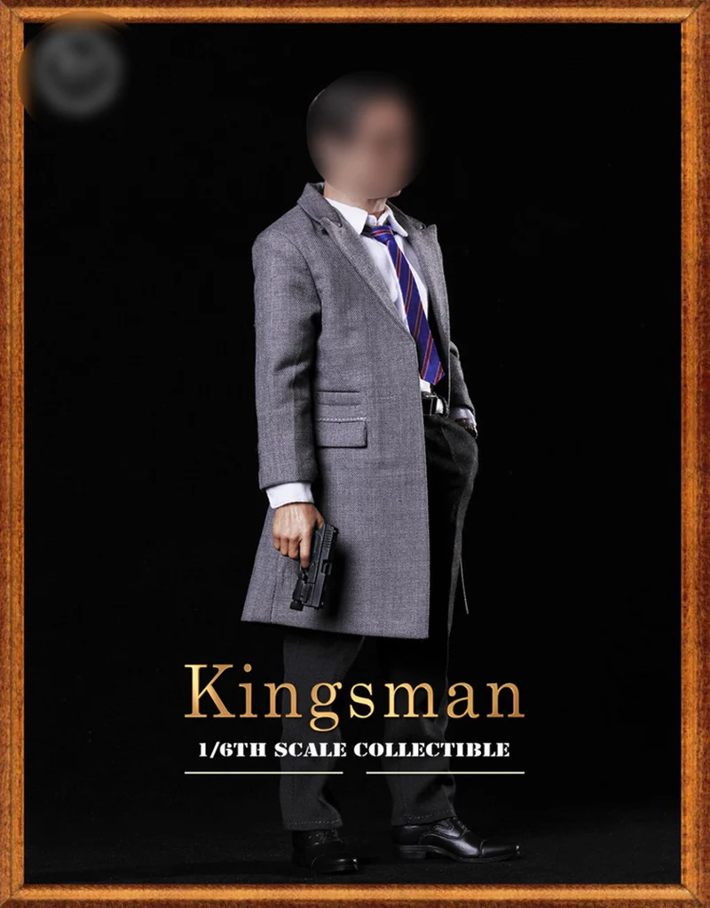 1/6th мужской золотой агент Бонд 007 KINGS костюм человек + ветровка без кожаные туфли
