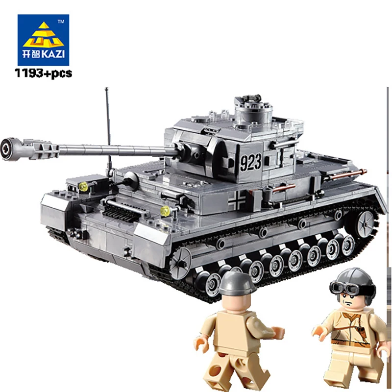 1193pcs KAZI large IV tank building blocks DIY military force model set education assembly children's toy gift