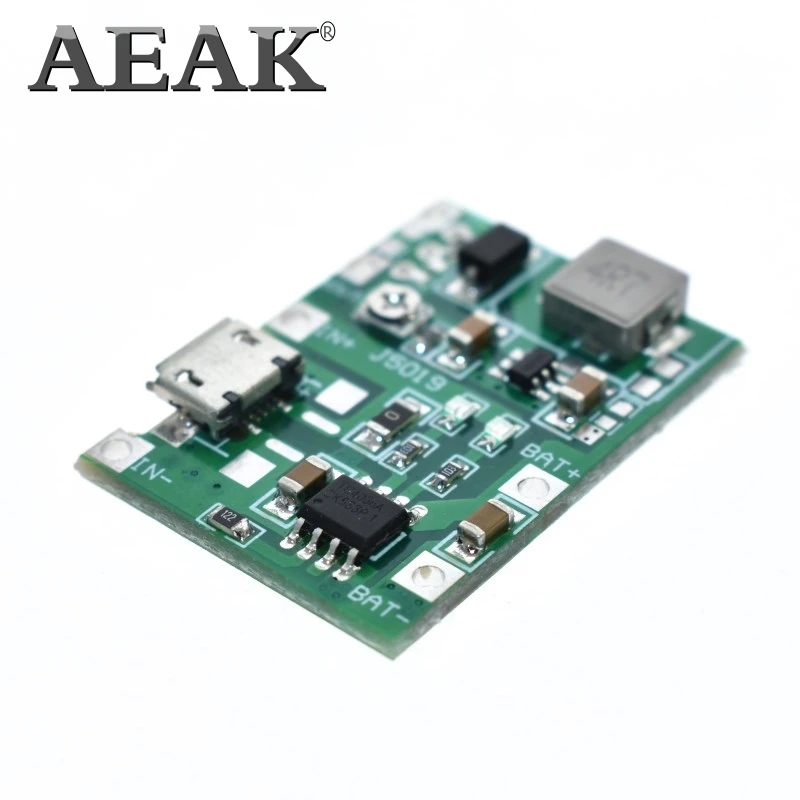 Литий ионная плата для зарядки аккумуляторов AEAK 18650 3 7 В 4 2 Модуль повышения DC TP4056