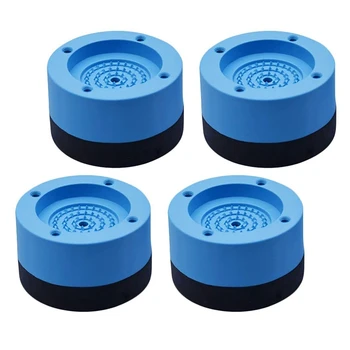 

4Pcs Washer and Dryer Anti-Vibration Pads, Fridge Washer Leveling Feet, Washer and Dryer Feet Pads,Blue