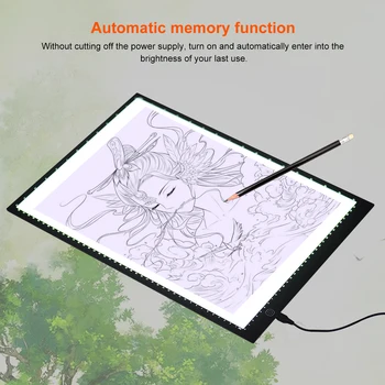 

A3 LED Light Box Pad Tracer Graphic Tablet Tracing Drawing Board Copyboard Stepless Dimming with USB Cable