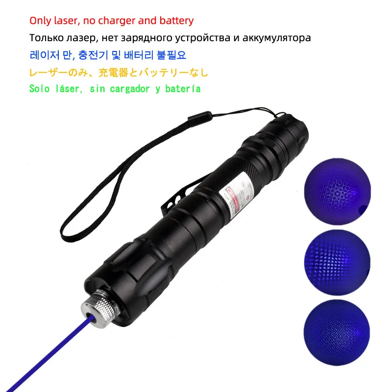 Hunting 532nm Green Laser Pointer High Power Glare Outdoor Flashlight Professional Travel Indicator Lazer 009 Pen Device - Цвет: Only laser Blue