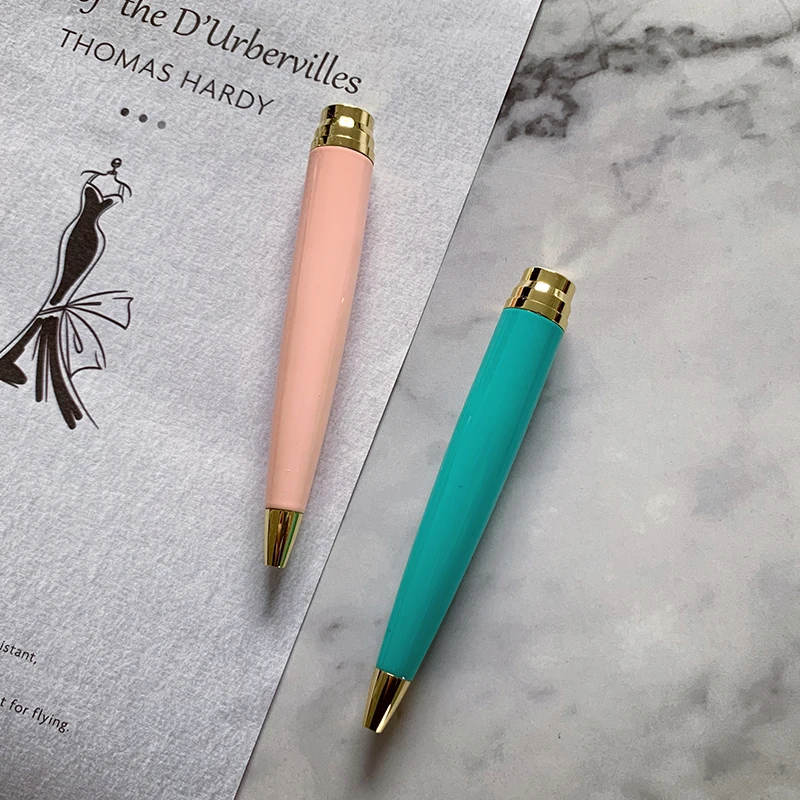 

Colorful Ballpoint Pen Metal Handle High Grade Ball Pen Black Refills