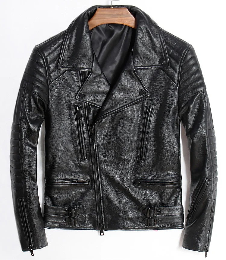 Gratis Verzending. plus Size Merk Klassieke Koeienhuid Lederen Jassen, Mode Mannen Echt Lederen Jas. slim Motor Biker Jas Gratis Verzending. plus Size Merk Klassieke Koeienhuid Lederen Jassen, Mode Mannen Echt Lederen Jas. slim Motor Biker Jas