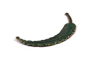 

Faux Patina Pendant - Feather Shaped - Alloy Charms - Zinc Alloy Beads - 5PCS/LOT - Jewelry Supplies - 90x18x2.5mm - ZZ1090