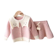 Осенний свитер для девочек; пальто для маленьких девочек; кардиган; детская одежда