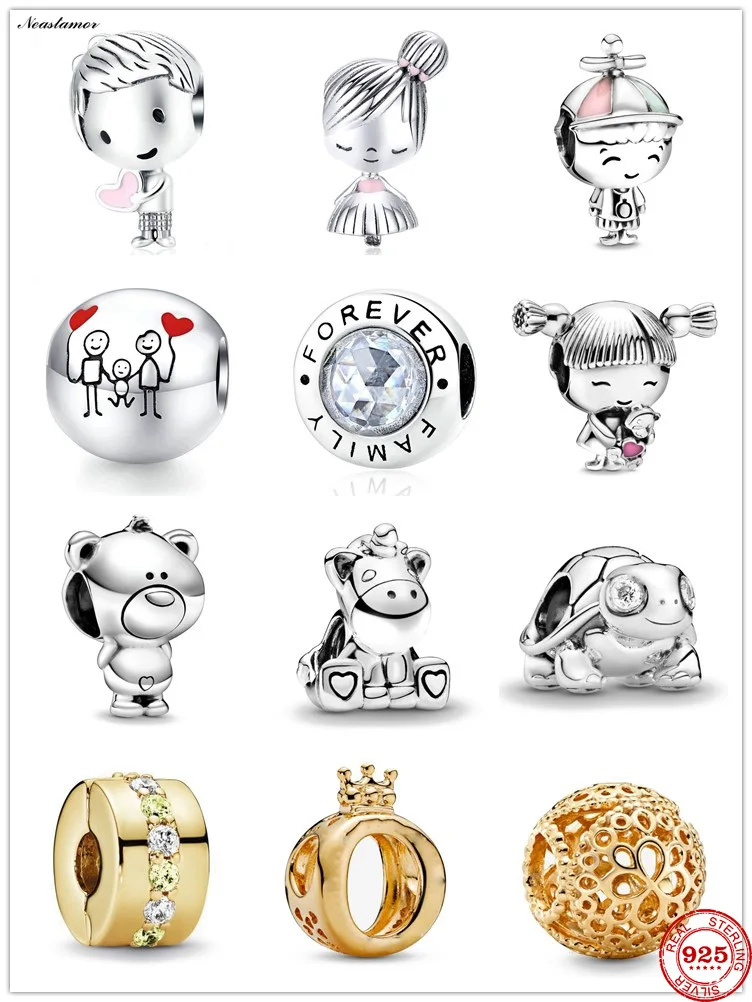 Charm Boy Girl Sterling Silver Charms Silver 925 Boy Girl Boy Girl
