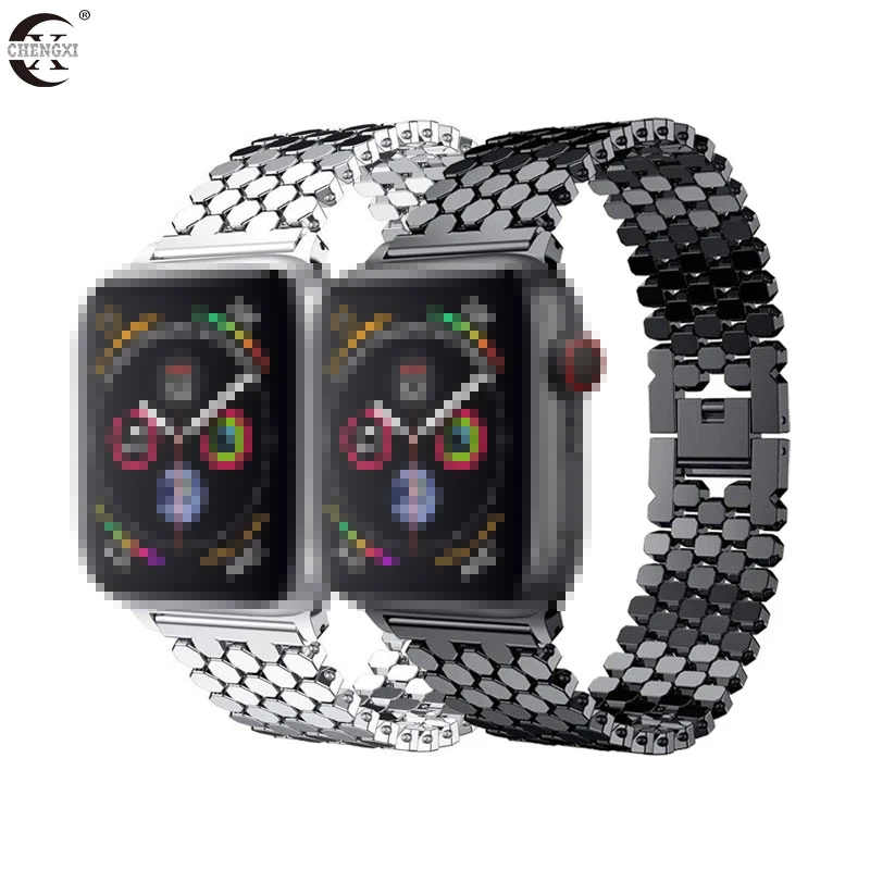 Ремешок из нержавеющей стали для Apple Watch 5 44 мм 40 iWatch 42 38 сменный ремешок часов