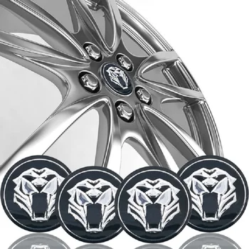 

Car styling Tiger head Car Steering tire Wheel Center car sticker Hub Cap Emblem Badge Decals For Jaguar Hubcap Audi BMW