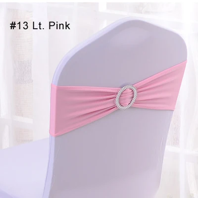 100 шт чехол для свадебного стула широкие пояса-кушаки спандекс лайкра для свадьбы стул именинника украшения - Цвет: 13 Lt Pink