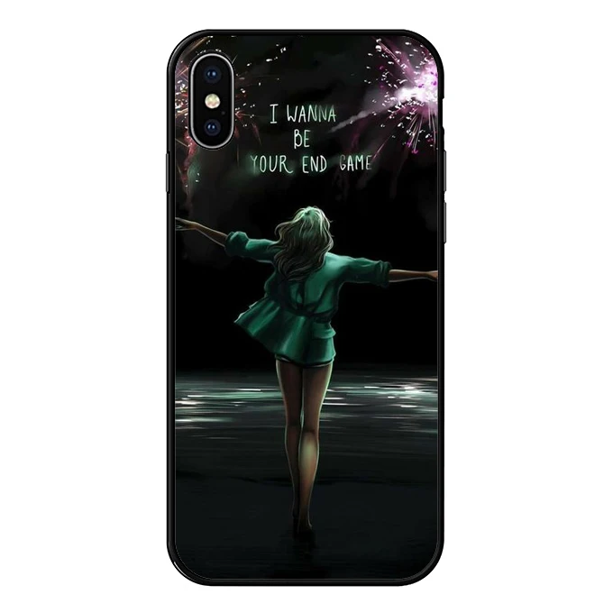 Мягкий ТПУ чехол для телефона для iPhone X 10 pop singer Taylor для iPhone 6 6S 7 8 Plus 7 8 XS MAX XR Черный силиконовый чехол
