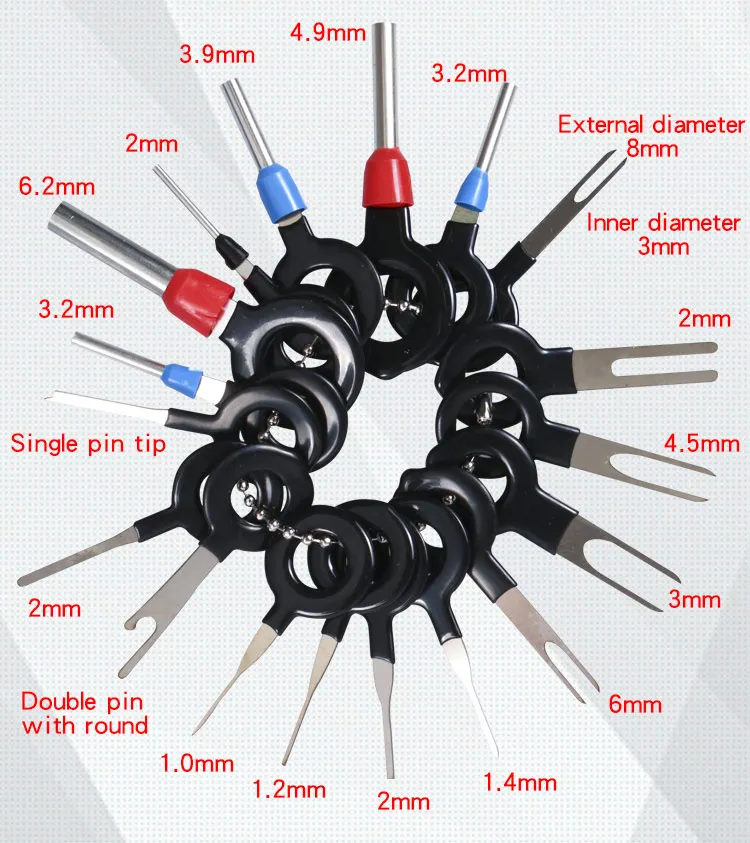 Details about   18X Car Wire Harness Plug Extraction Pick Connector Pin Remove Tool BSG 