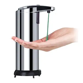 

Touchless Electroplated Sanitizer Dispensador Bottle Liquid Soap Dispenser 250Ml Automatic Smart Sensor For Kitchen Bathroom