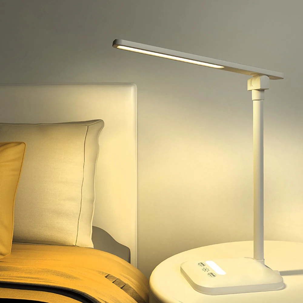 

DIDIHOU LED Table Lamp Desk Light 3 Modes Dimmable Adjust Brightness Bedroom Reading USB Charging