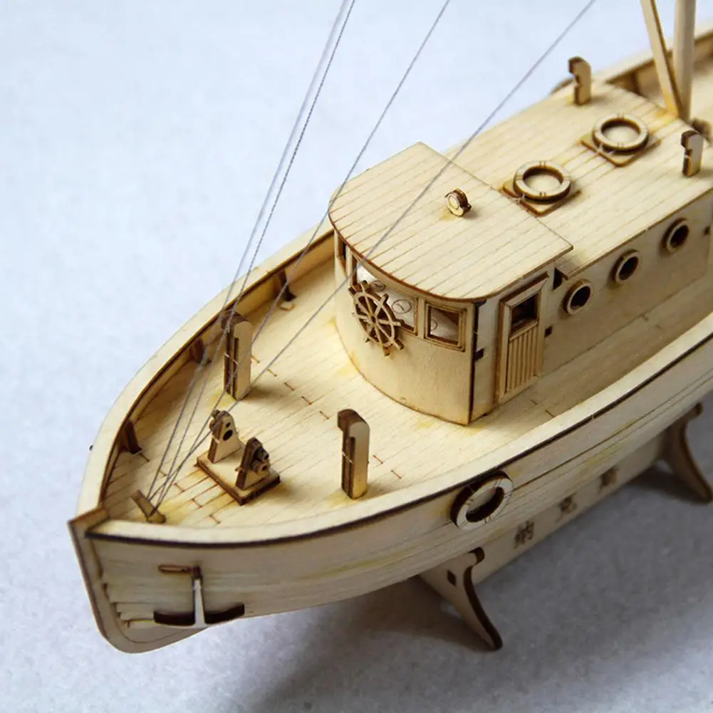 Ship Assembly Model Diy Kits Wooden Sailing Boat 1:50 Gift Model Toy Fishing Decoration Boat Wooden Scale DIY Assembled