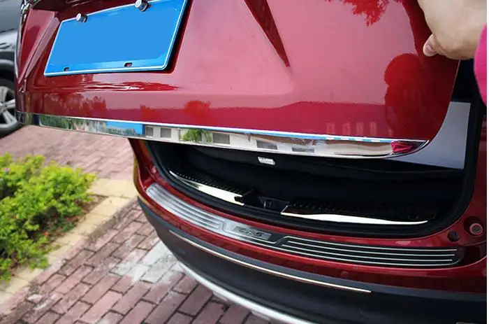 CHROME REAR TRUNK BOOT TAILGATE DOOR LID COVER TRIM MOLDING STAINLESS GARNISH STRIPFI T For MAZDA CX-5 2013 2014 2015 2016 | Автомобили и
