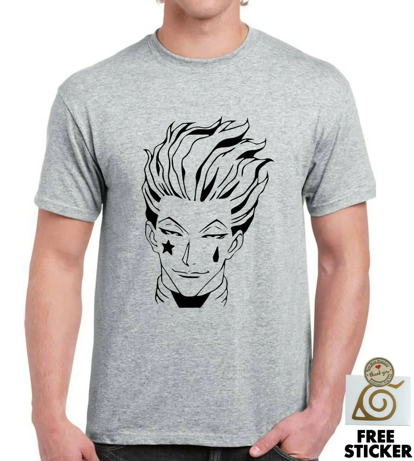 

Hunter x Hunter Hisoka T shirt Phantom Gon Killua Anime Cosplay Top Mens S - 2XL