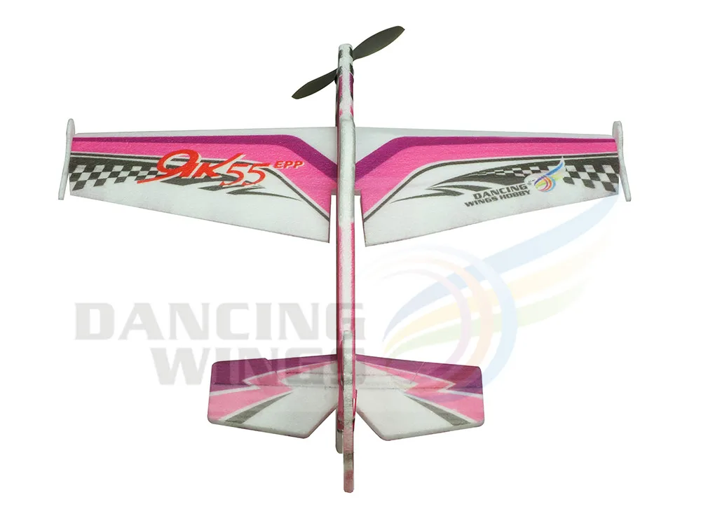 Planeur RC 2.4G 3CH avec gyroscope, noir/blanc, 46cm