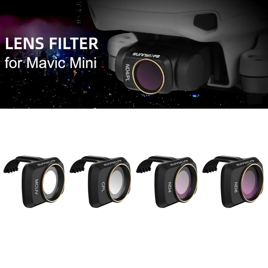 Фильтры для дрона для Mavic Mini Polar MCUV+ CPL+ ND4+ ND8 фильтр для Dji Mavic Mini нейтральная плотность камеры аксессуары карданный защитный