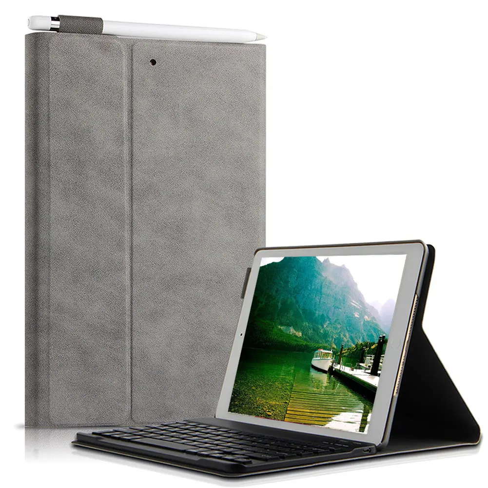 Беспроводной кожаный чехол-клавиатура с подсветкой для iPad 7th 10,2 ''Air 3 Pro 10,5 дюймов, чехол-подставка для планшета, чехол-клавиатура с Bluetooth