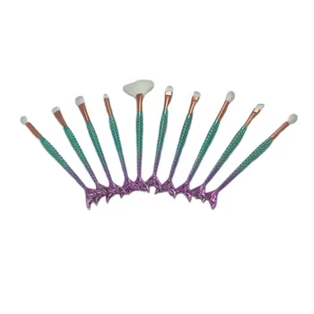 

Mermaid Makeup Brush Set Fish Tail Foundation Blush Eye Shadow Make up Brush Contour Blending Cosmetic Brushes Kit