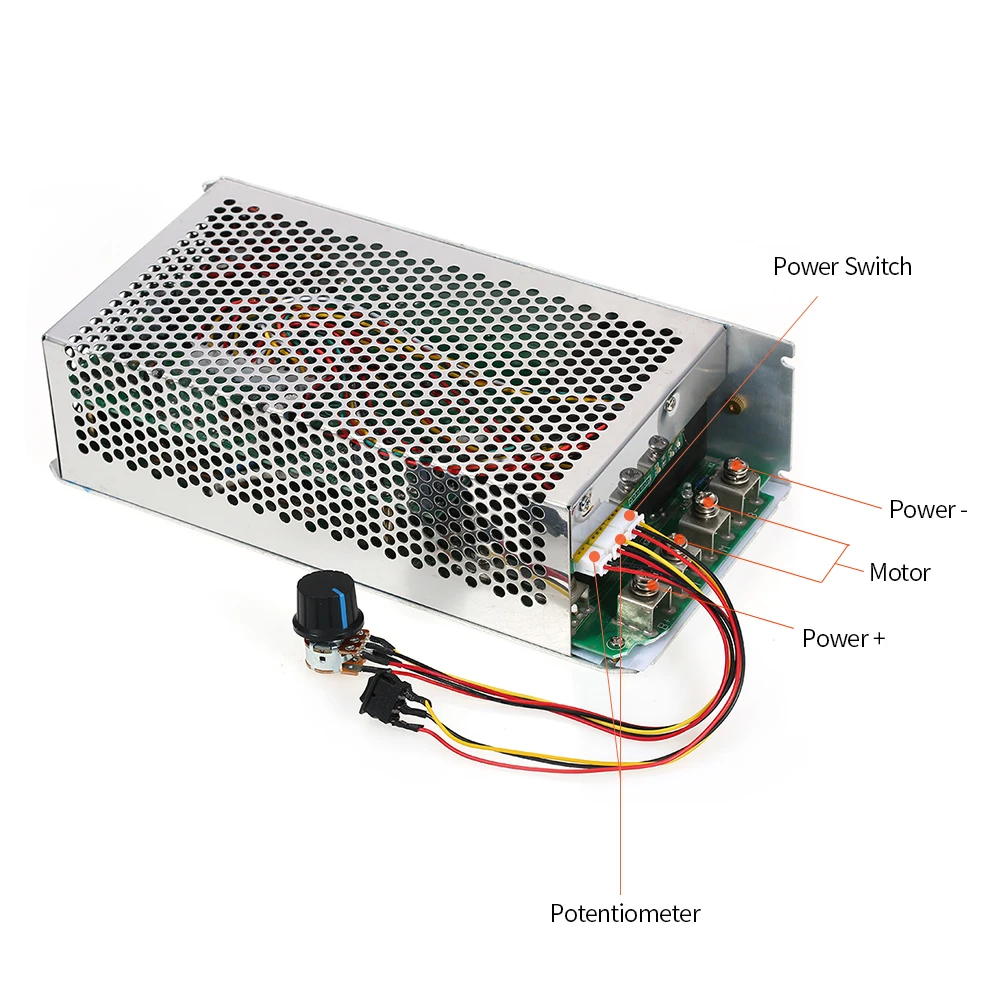 

Hot DC 10V-50V 5000W 200A Programmable DC Motor Adjustable Speed Controller Regulator PWM Reversible Control