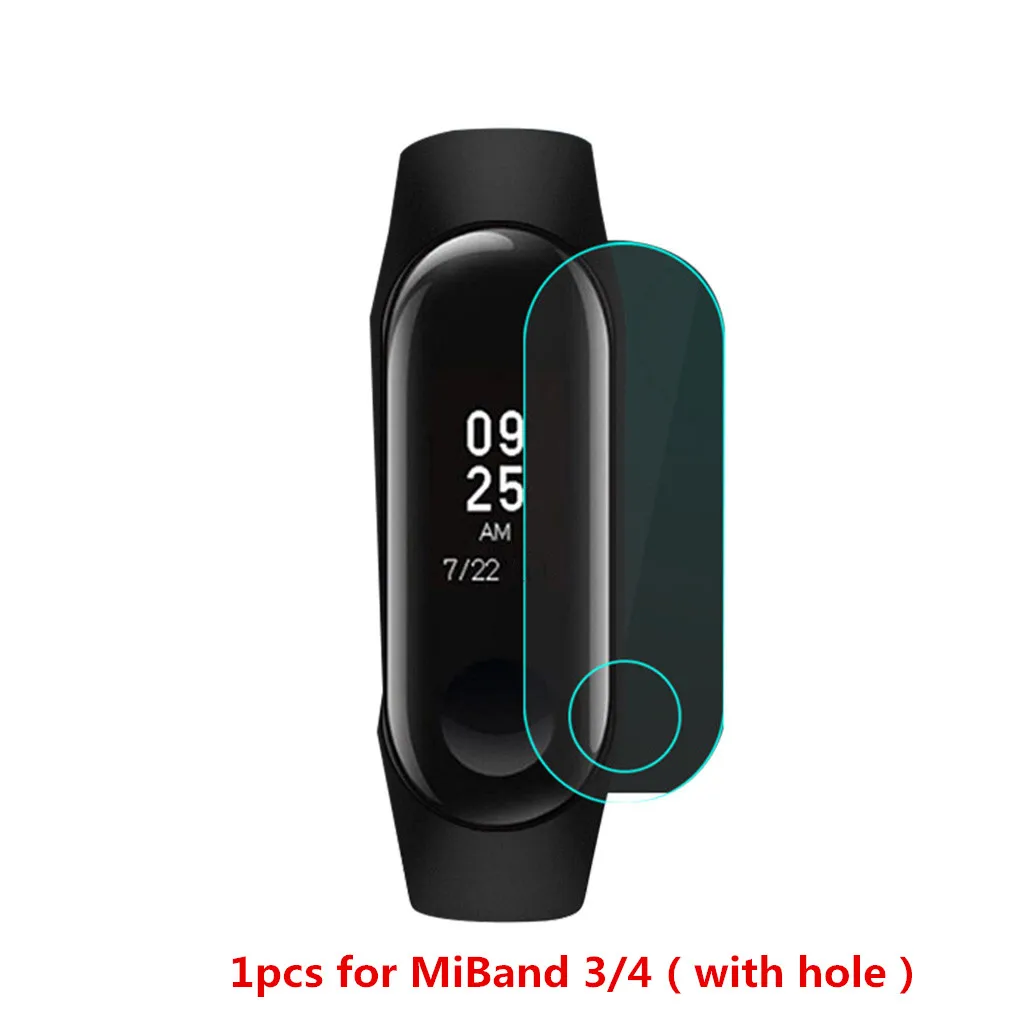 1/5/10 шт Экран Защитная пленка для Xiaomi Mi Band 2/3/4 смарт-браслет полностью закрывающая Защитная Плёнки не калёное Стекло - Цвет: 1pcs for Miband 3 4