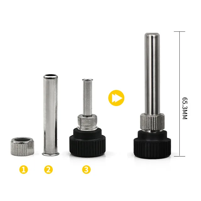 1set Socket+nut+electric wood head,Soldering Station Iron Handle Accessories for 936 Iron head cannula Iron tip bushing 1set