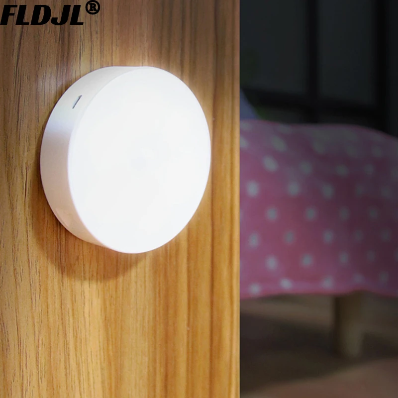 LED Motion Sensor Night Light Wireless Energy-saving Body Induction Lamp Wall Lamp USB Charging Bedroom Corridor Lighting portable night light
