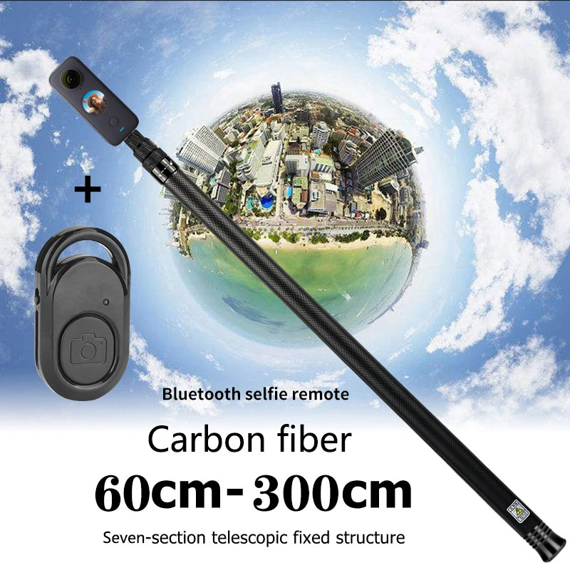 3m 2m 1 5m Cellphone Carbon Selfie Stick Insta360 One X2 R Portable Invisible Handle Rotation Pole Monopod For Gopro 9 Max Sports Camcorder Cases Aliexpress