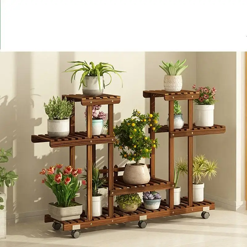 MODEL I Escalera деревянные полки для Estanteria Para Plantas Varanda лестница балкон уличная Цветочная полка Stojak Na Kwiaty завод Стенд - Цвет: MODEL I