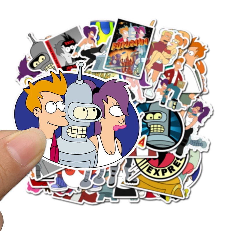 50 шт. Futurama мультфильм дети игрушки украшения аниме-наклейки для DIY Скрапбукинг альбом багаж ноутбук телефон наклейка стикер