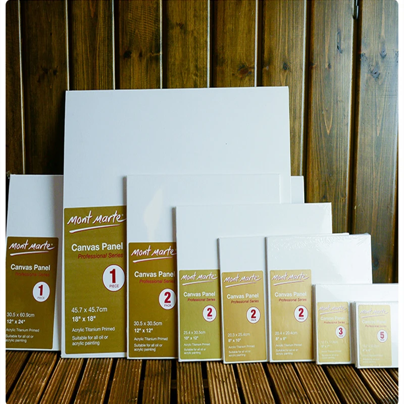 White Blank Art Board Artist Canvas Art Board Acrylic Oil Painting Wood + Cotton Painting A Variety of Sizes Are Available