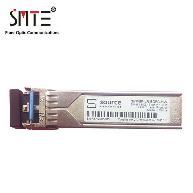 

Source SPP-8F-LR-IDFC-HW SM 6.144G 1310nm 10KM Fiber Optical Module