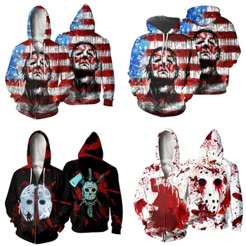 

Friday the 13th Bill Hoodies Sweatshirts Cosplay Halloween adult men women Costumes 3D Printing the Walking Dead Hoodie Jacket