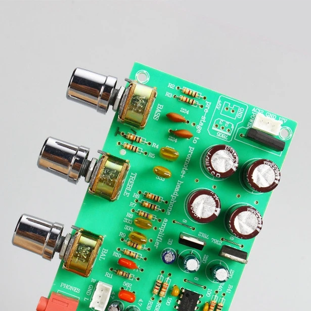 Двойной 12 в DX338A HIFI предусилитель тональная плата регулятор громкости басов доска предварительного усилителя Домашнее аудио