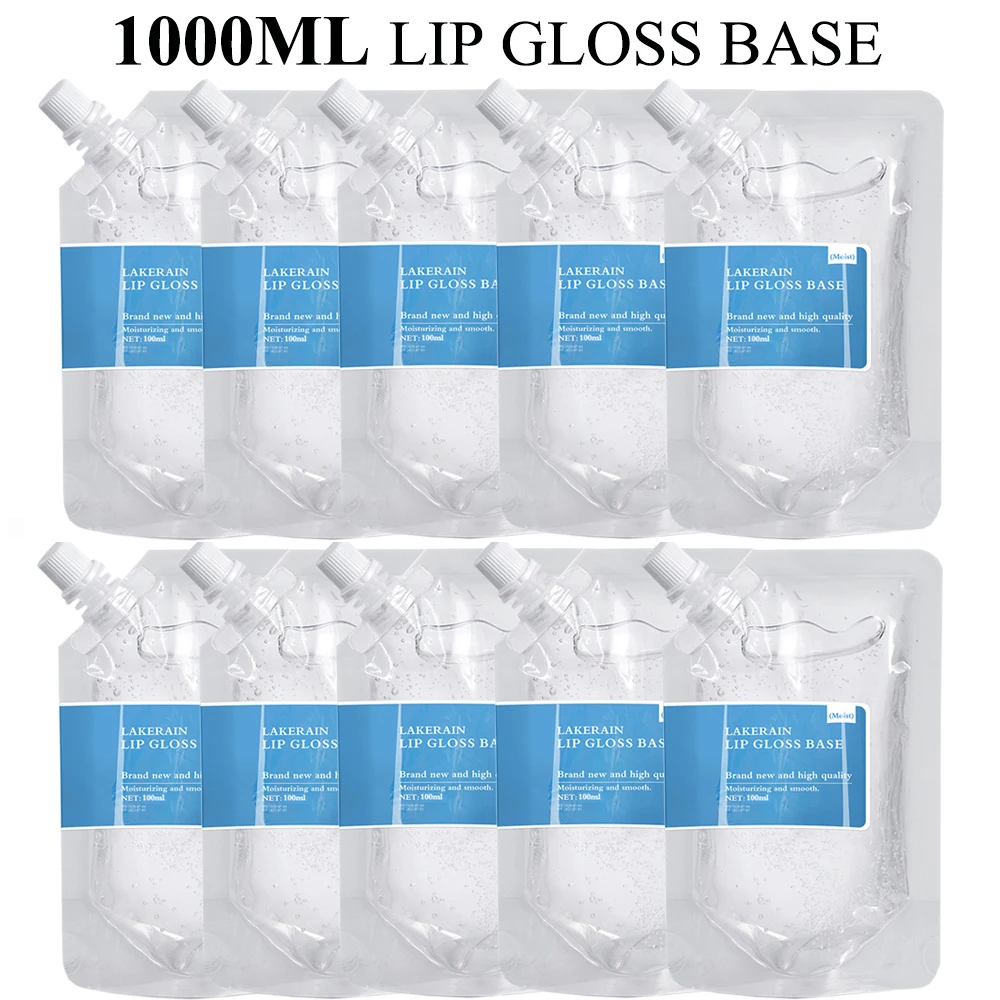 1000Ml Gel Base Lucidalabbra Trasparente Sfuso Materiale Rossetto Idratante Fai-Da-Te Gel Lucidalabbra Fatto A Mano Commercio All'Ingrosso Di Lucidala