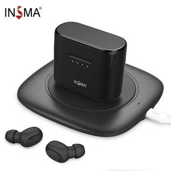 

INSMA Mini TWS In-ear bluetooth 5.0 Earphone Sports Hi-Fi Stereo True Wireless Earbuds Binaural Support QI Charging Ear Buds