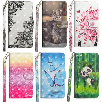 

Painted Phone Cover Flip Leather Case For Samsung Galaxy S20 Plus S20 Ultra M30S A51 A71 A70S Wallet Capa Card Slot Coque P24G