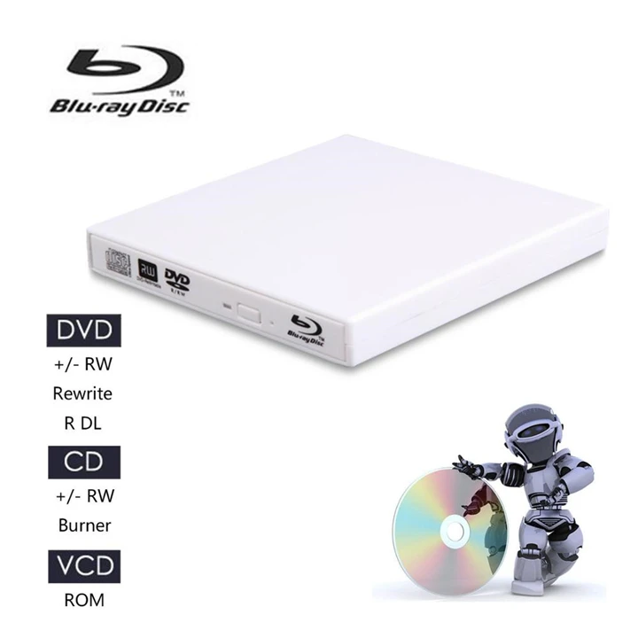 Внешний BluRay DVD привод горелки USB2.0 файлы для CD/DVD+/-RW Блю-Рей проигрыватель для Mac MacBook Pro ноутбуки Linux ОС Windows 7/8/10