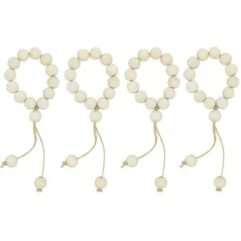 

European garden handmade napkin buckle napkin ring Wooden Bead Napkin Rings