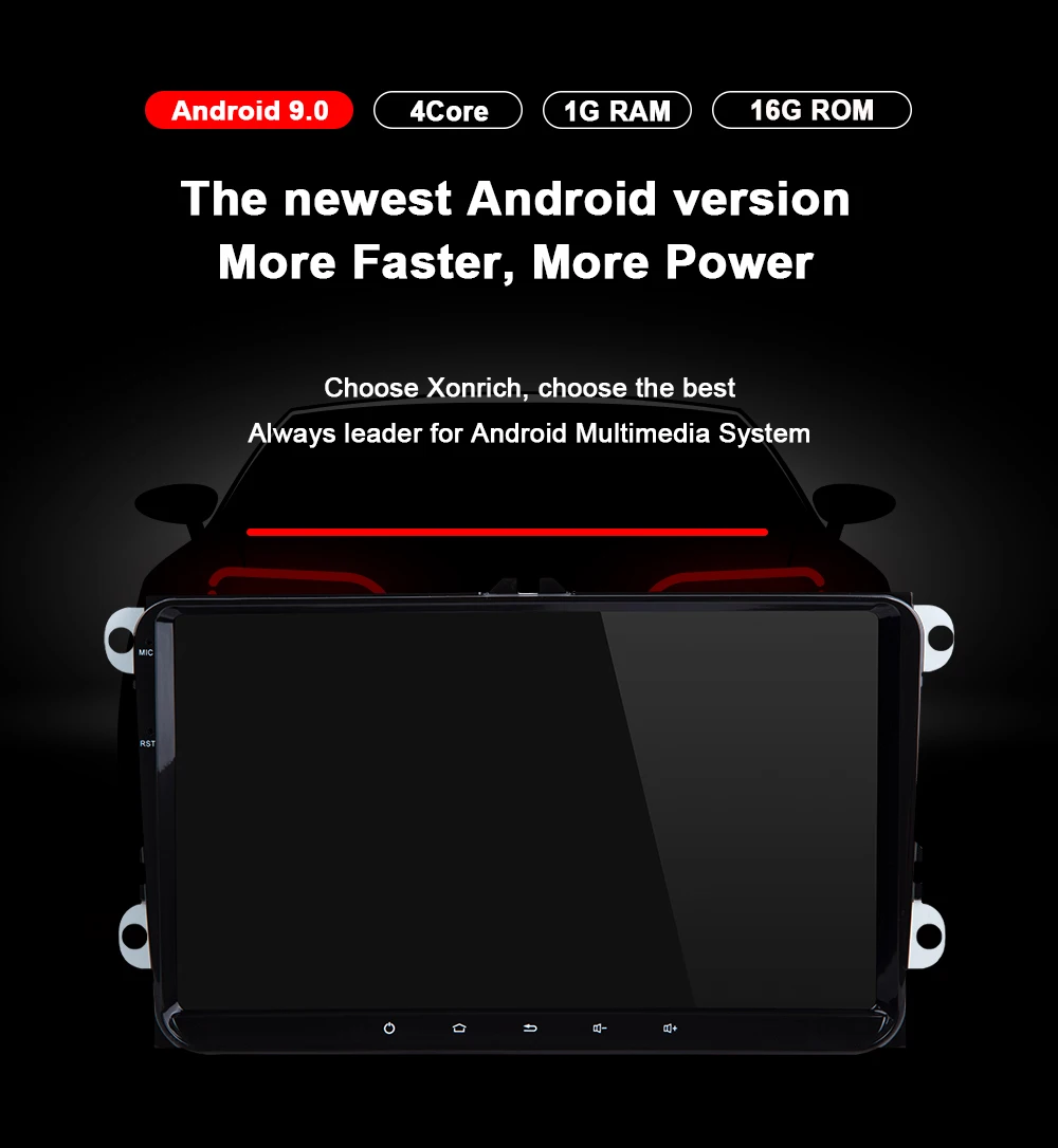 Discount 2 Din Android 9 Car Multimedia GPS Navigation For Volksagen VW Passat B6 golf 5 6 Skoda Octavia 2 Amarok jetta polo tiguan radio 3