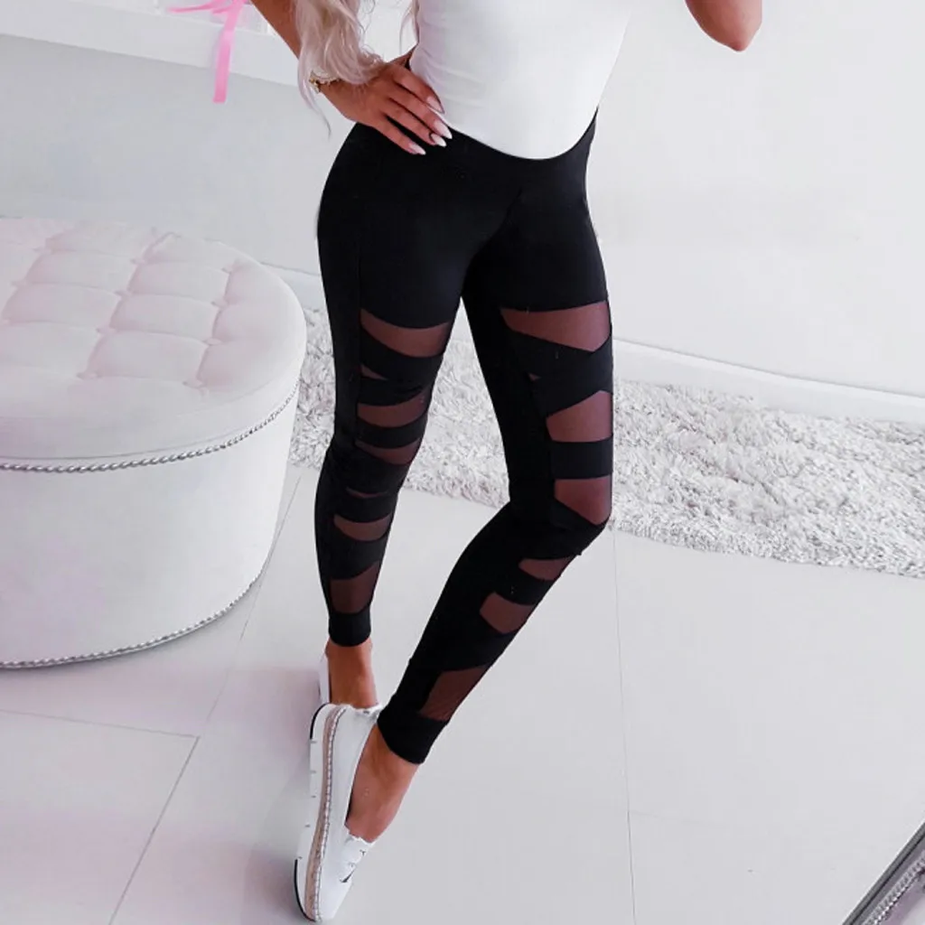 Сексуальные женские леггинсы в готическом стиле с сетчатой вставкой, дизайнерские брюки, леггинсы больших размеров, черные спортивные бриджи, новые леггинсы для фитнеса Tayt#20