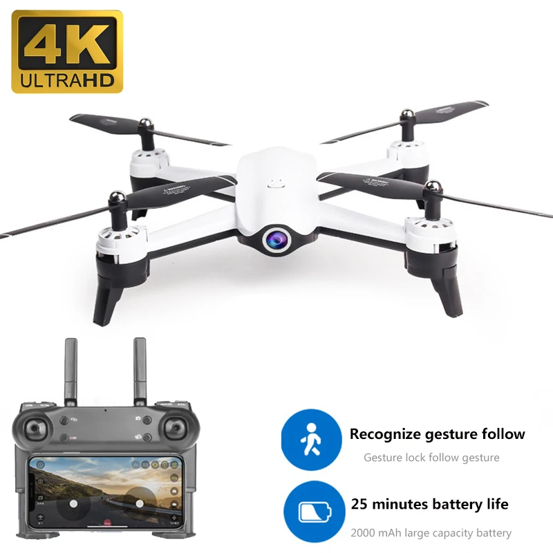 4K Drone S165 оптическое позиционирование потока двойная камера интеллектуальное следование RC вертолет HD Антенна Квадрокоптер с камерой 1080p Дрон 4k