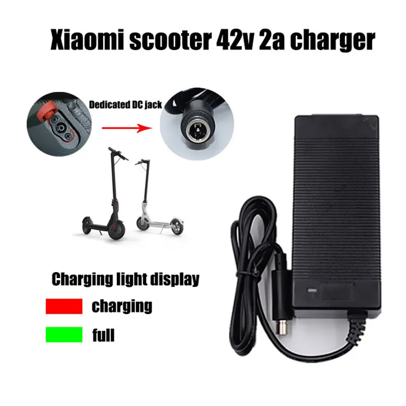 Xiaomi Mijia chargeur trottinette électrique xiaomi – chargeur 42V 2a pour  Scooter électrique, adaptateur pour Scooter M365 Ninebot Es1 Es2,  accessoires chargeur xiaomi m365 - AliExpress