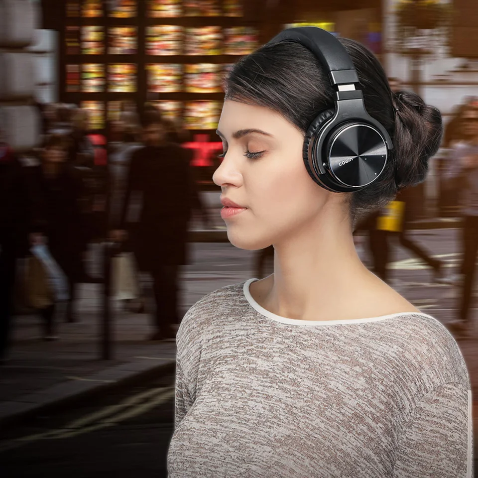 Большие беспроводные Bluetooth наушники с шумоподавлением Накладные геймерская