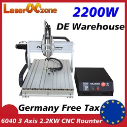 CNC 6040 – Machine à graver 3 axes, routeur Mach3 USB 2200W, fraiseuse, perceuse, graveur pour Machine à travailler le bois 