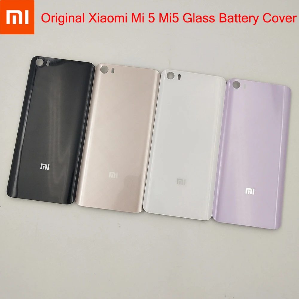 Оригинал XiaoMi Mi5 стеклянная задняя крышка дверь панель Корпус защитный чехол для