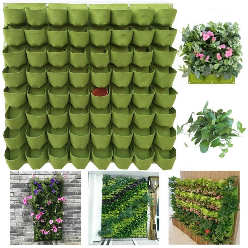 Macetero vertical de jardín, bolsas colgantes para plantas en paredes, germinadores de vegetales, suministros el hogar|Bolsas de cultivo| AliExpress